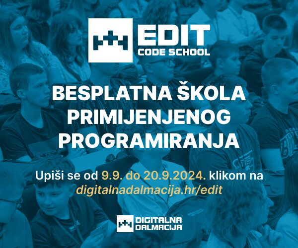 Otvorene su prijave za 8. generaciju EDIT CodeSchool 2024/2025 – besplatne škole primijenjenog programiranja