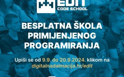 Otvorene su prijave za EDIT CodeSchool 2025/2026 – besplatnu školu primijenjenog programiranja i digitalnih vještina