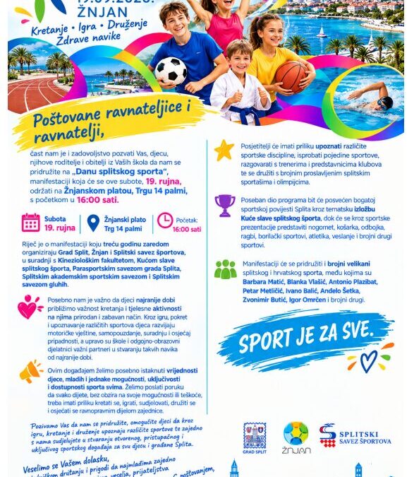 DAN SPLITSKOG SPORTA 19.rujna 2026. ŽNJAN